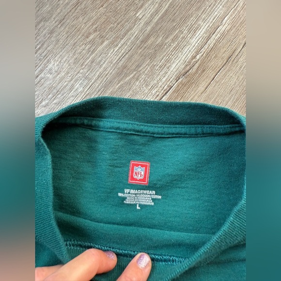 NFL Philadelphia Eagles Birds T-shirt Green Black VTG 07 Size L - Picture 4 of 6